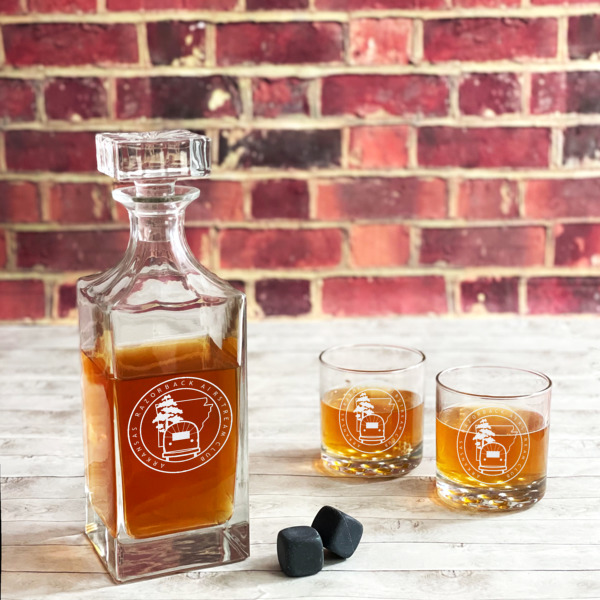 Custom Design - Whiskey Decanters - 30oz Square - Lifestyle