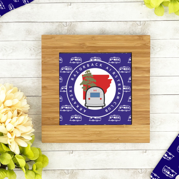 Custom Design - Bamboo Trivet with 6" Tile - LIFESTYLE