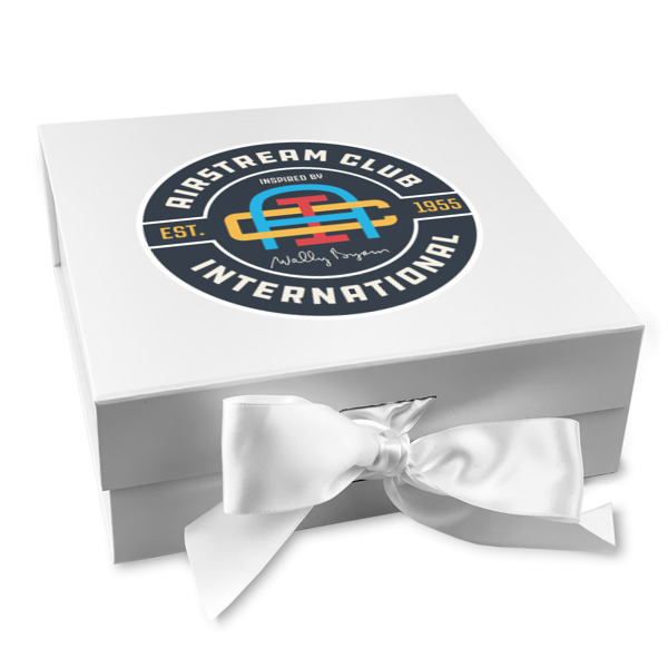 Custom Design Your Own Gift Box with Magnetic Lid - White