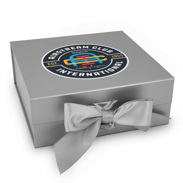 Custom Design Your Own Gift Box with Magnetic Lid - Silver