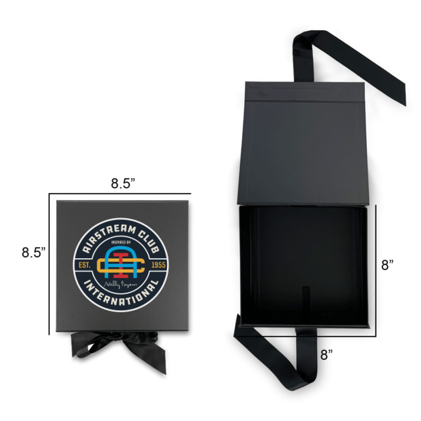 Custom Design - Gift Boxes with Magnetic Lid - Black - Open & Closed