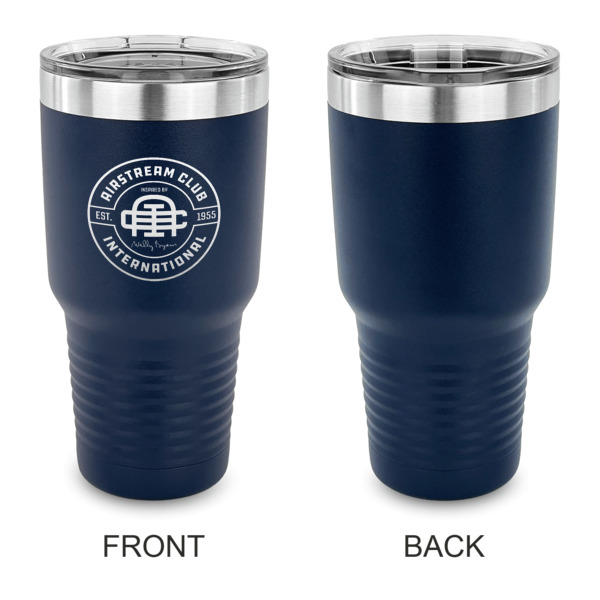 Custom Design - 30 oz Stainless Steel Ringneck Tumblers - Navy - Single Sided - APPROVAL