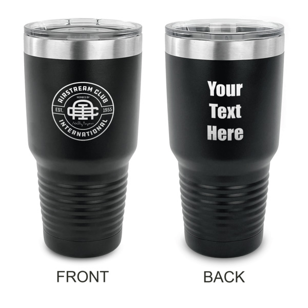 Custom Design Your Own 30 oz Stainless Steel Tumbler - Black - Double-Sided