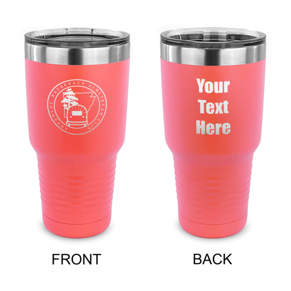 Custom Design Your Own 30 oz Stainless Steel Tumbler - Coral - Double-Sided