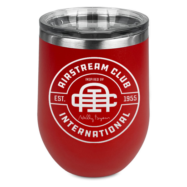 Custom Design Your Own Stemless Stainless Steel Wine Tumbler - Red - Single-Sided