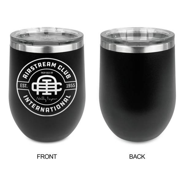 Custom Design - Stainless Wine Tumblers - Black - Single Sided - Approval