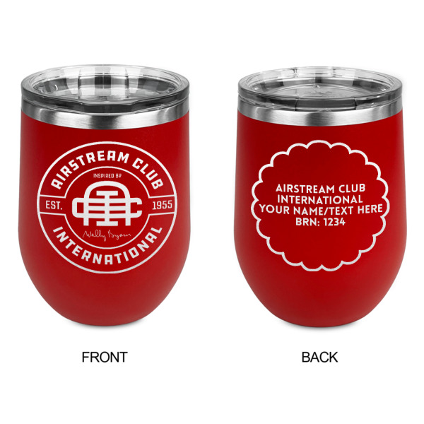 Custom Design - Stainless Wine Tumblers - Red - Double Sided - Approval