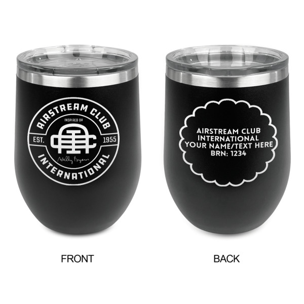 Custom Design - Stainless Wine Tumblers - Black - Double Sided - Approval