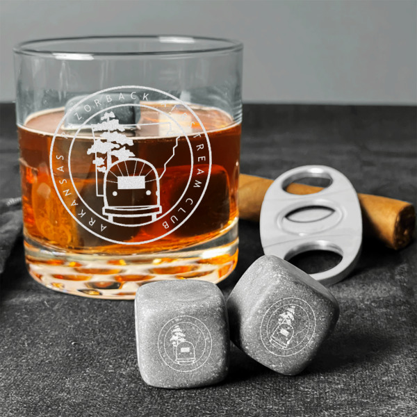Custom Design - Whiskey Stones - Set of 3 - In Context