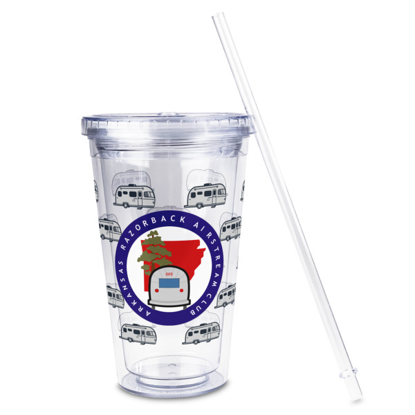 Custom Design - Acrylic Tumbler - Full Print - Front straw out