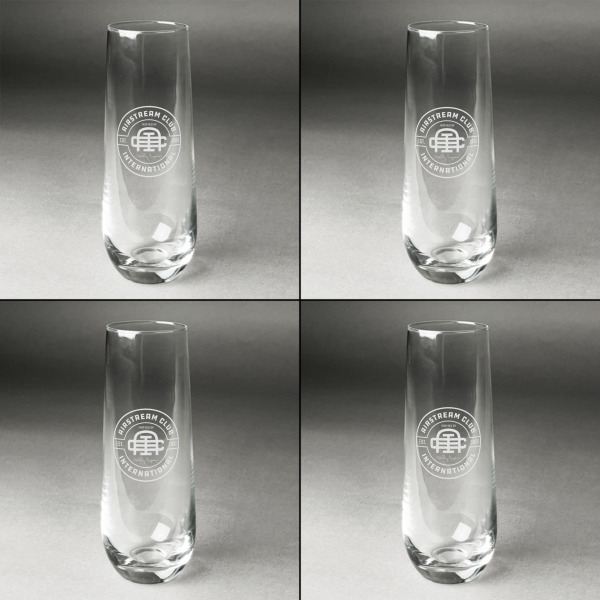 Custom Design - Champagne Flute - Set of 4 - Approval