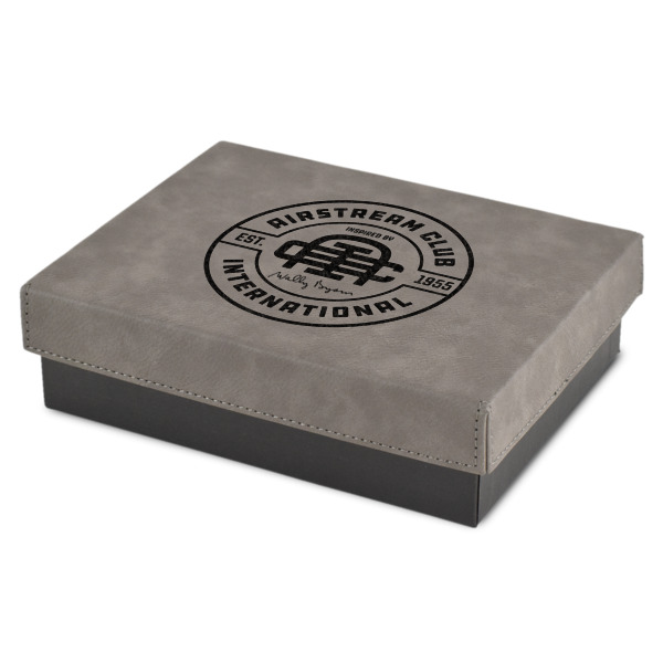 Custom Design Your Own Gift Box w/ Engraved Leather Lid - Small