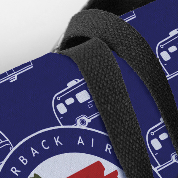 Custom Design - Closeup of Tote w/Black Handles