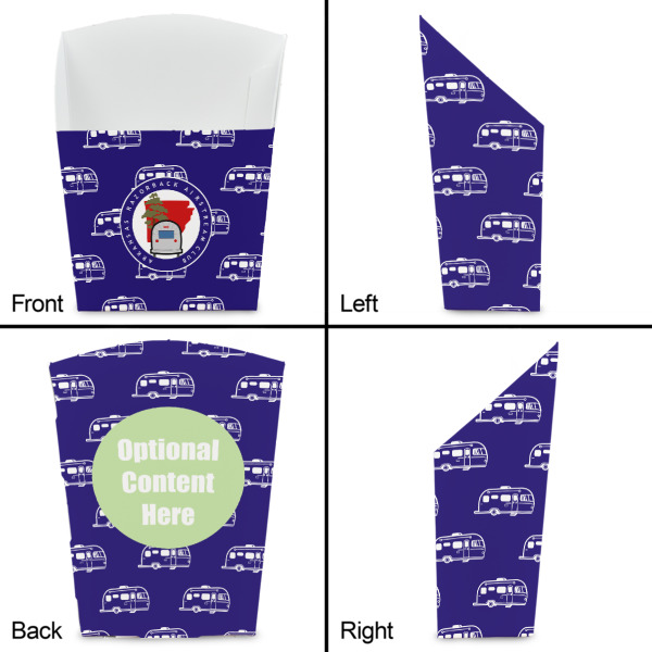 Custom Design - French Fry Favor Box - Front & Back View