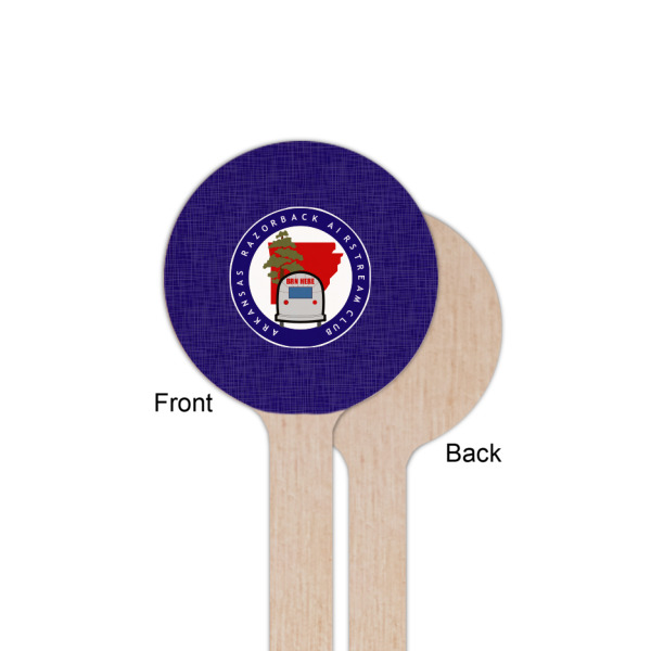 Custom Design - Wooden 6" Stir Stick - Round - Single Sided - Front & Back