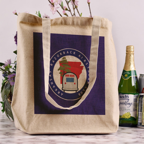 Custom Design - Reusable Cotton Grocery Bag - In Context