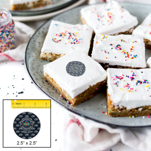 Custom Design - Printed Icing Circle - Medium - In Context