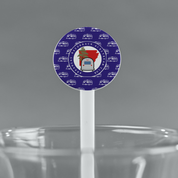 Custom Design - White Plastic 7" Stir Stick - Round - Main