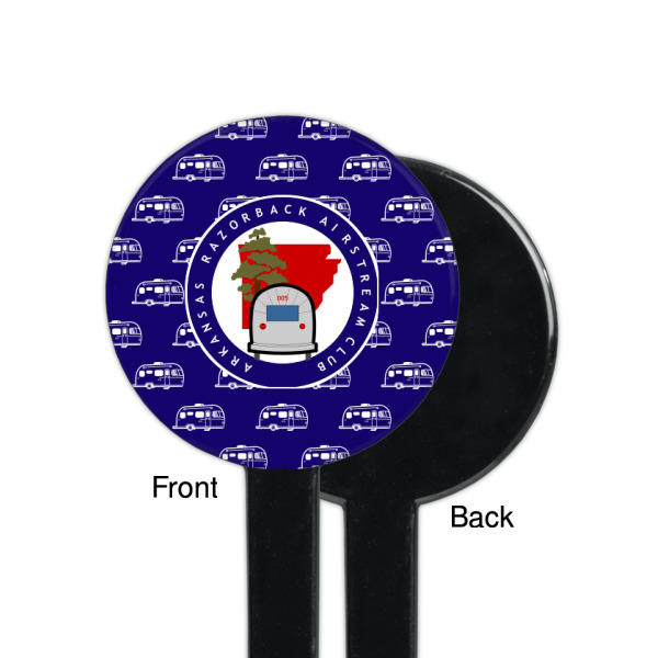 Custom Design - Black Plastic 7" Stir Stick - Single Sided - Round - Front & Back
