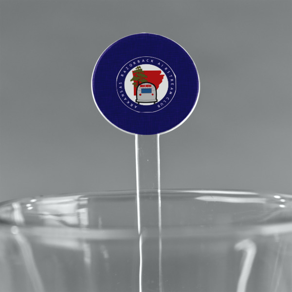 Custom Design Your Own 7" Round Plastic Stir Sticks - Clear