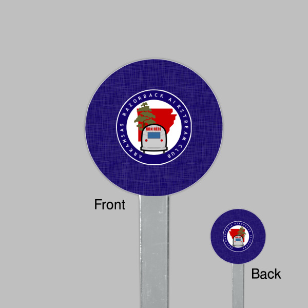 Custom Design - Clear Plastic 7" Stir Stick - Round - Front & Back