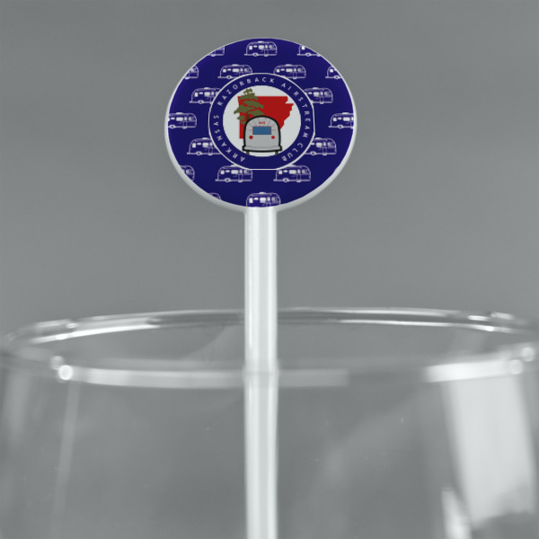 Custom Design - White Plastic 5.5" Stir Stick - Round - Main