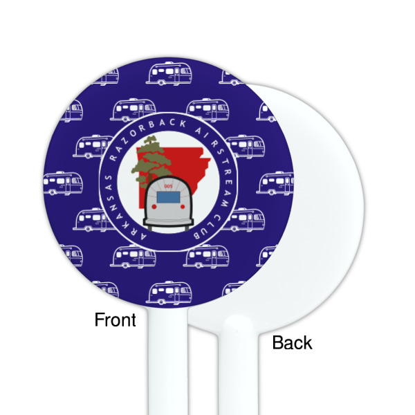 Custom Design - White Plastic 5.5" Stir Stick - Single Sided - Round - Front & Back