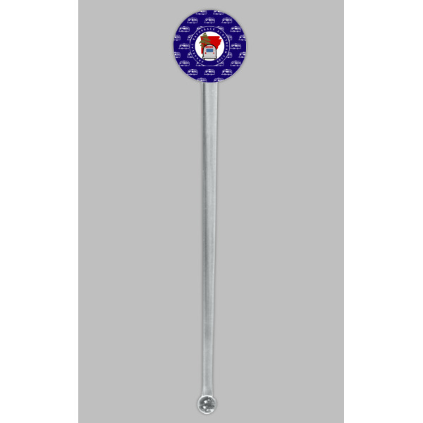 Custom Design - Clear Plastic 7" Stir Stick - Round - Single Stick