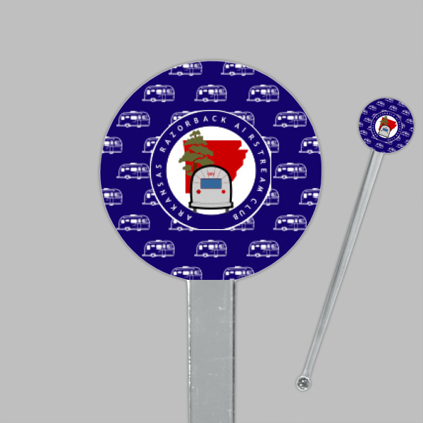 Custom Design - Clear Plastic 7" Stir Stick - Round - Closeup