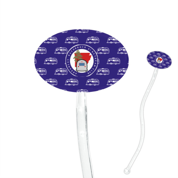 Custom Design Your Own 7" Oval Plastic Stir Sticks - Clear
