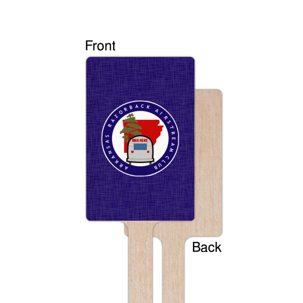 Custom Design - Wooden 6.25" Stir Stick - Rectangular - Single - Front & Back