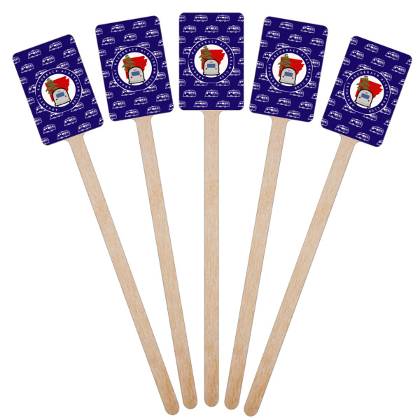 Custom Design - Wooden 6.25" Stir Stick - Rectangular - Fan View