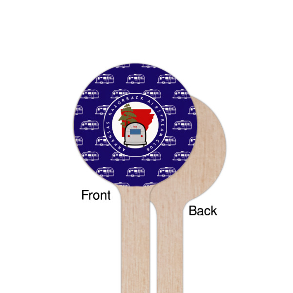 Custom Design - Wooden 7.5" Stir Stick - Round - Single Sided - Front & Back