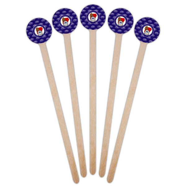 Custom Design - Wooden 7.5" Stir Stick - Round - Fan View