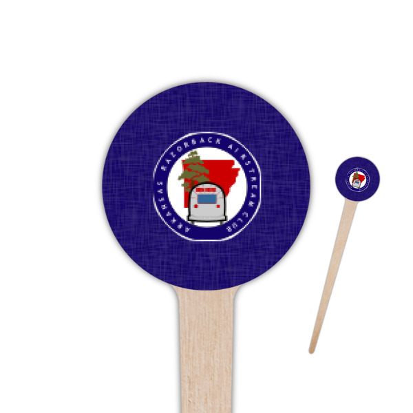 Custom Design Your Own 4" Round Wooden Food Picks - Double-Sided