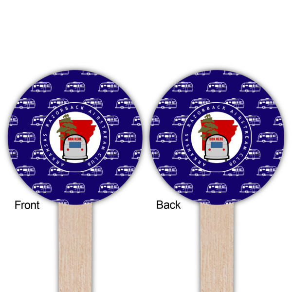 Custom Design - Wooden 6" Food Pick - Round - Double Sided - Front & Back