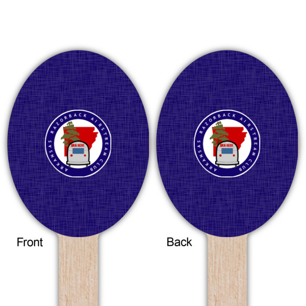 Custom Design - Wooden Food Pick - Oval - Double Sided - Front & Back