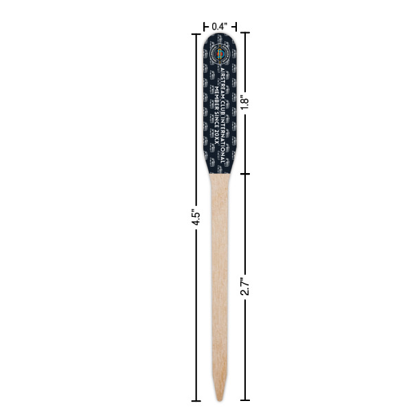 Custom Design - Wooden Food Pick - Paddle - Dimensions