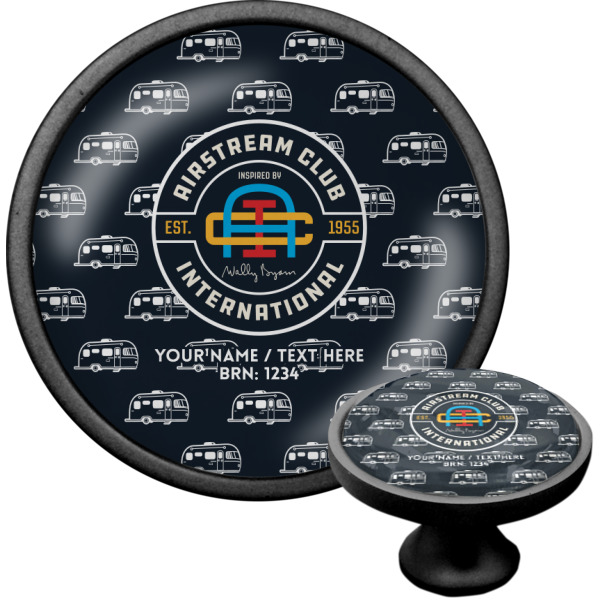 Custom Design - Black Custom Cabinet Knob (Front and Side)