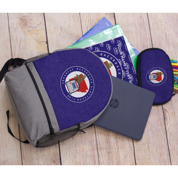 Custom Design - Large Backpack - Gray - With Stuff