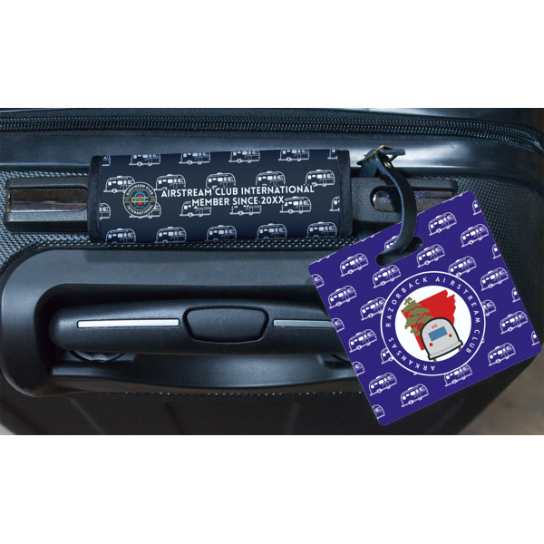 Custom Design - Square Luggage Tag & Handle Wrap - In Context