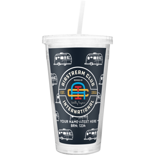 Custom Design Your Own Double Wall Tumbler with Straw