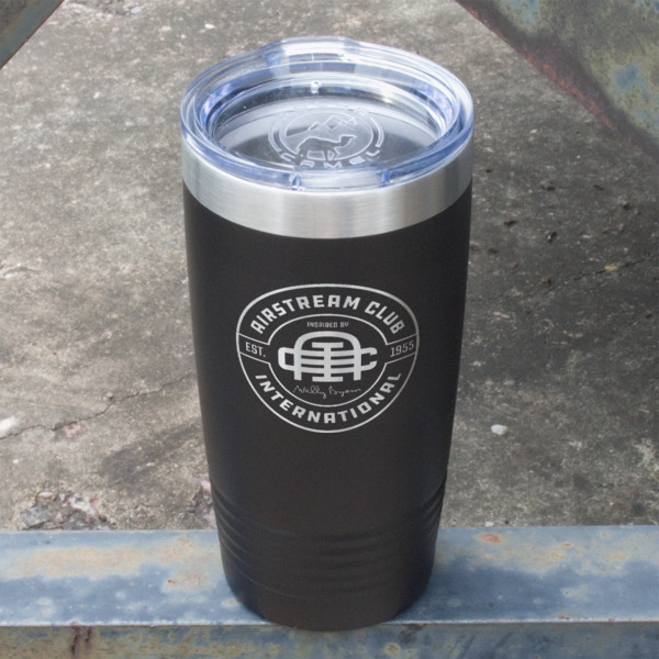 Custom Design - Black Polar Camel Tumbler - 20oz - Angled