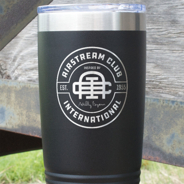 Custom Design - Black Polar Camel Tumbler - 20oz - Close Up