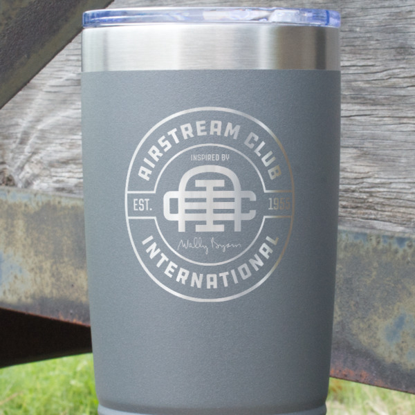Custom Design - Gray Polar Camel Tumbler - 20oz - Close Up