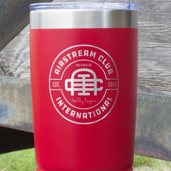 Custom Design - Red Polar Camel Tumbler - 20oz - Close Up