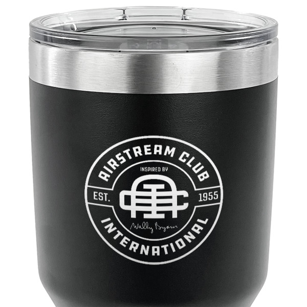 Custom Design - 30 oz Stainless Steel Ringneck Tumbler - Black - CLOSE UP
