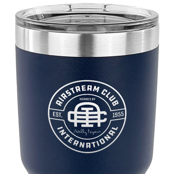 Custom Design - 30 oz Stainless Steel Ringneck Tumbler - Navy - CLOSE UP
