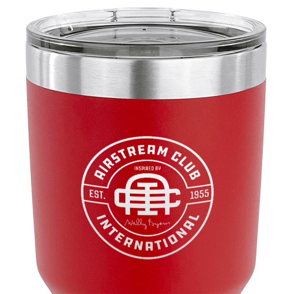 Custom Design - 30 oz Stainless Steel Ringneck Tumbler - Red - CLOSE UP
