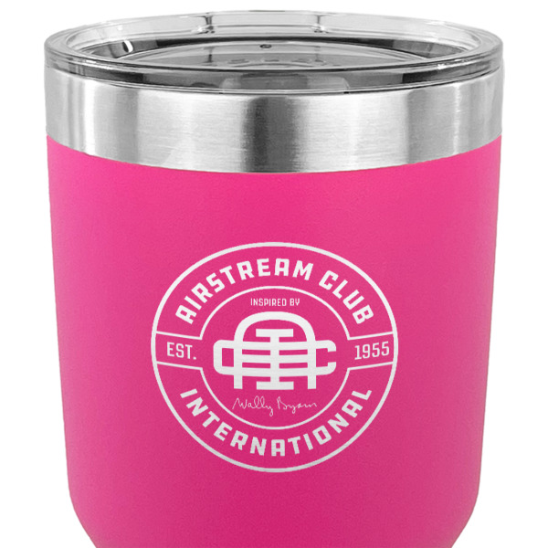 Custom Design - 30 oz Stainless Steel Ringneck Tumbler - Pink - CLOSE UP